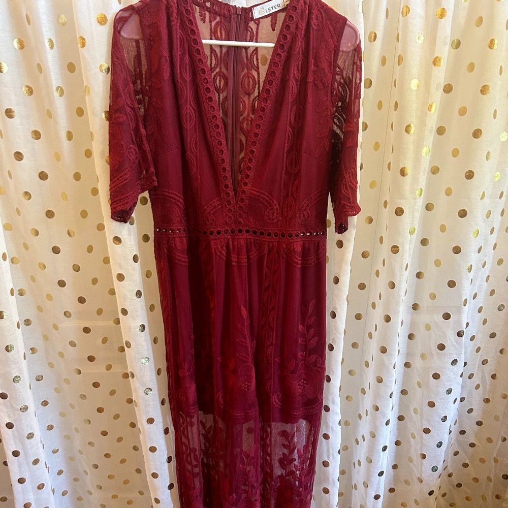V neck romper dress